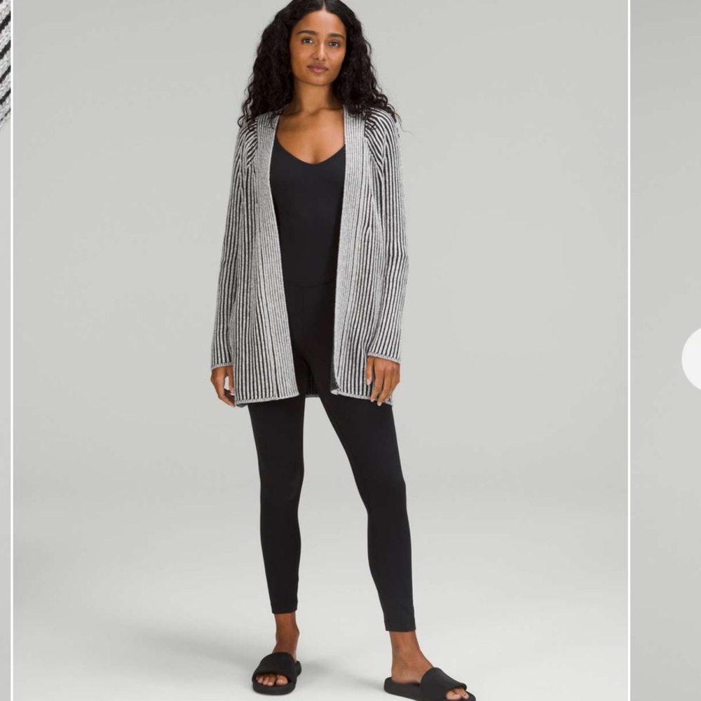 LULULEMON Merino Cotton Cashmere Blend Sweater Wrap Open Cardigan - Picture 10 of 13